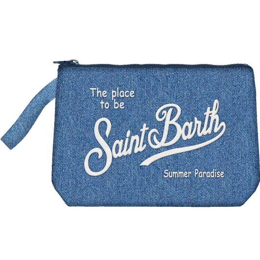 Pochette Aline Denim con Logo MC2 Saint Barth - Large